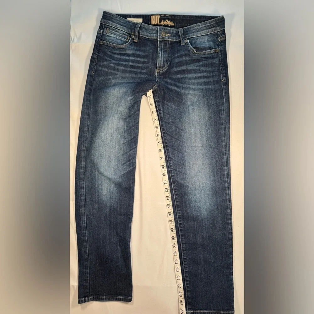 Kut from the Kloth “Catherine Boyfriend” Dark Blue Straight Leg Jeans - Picture 1 of 4